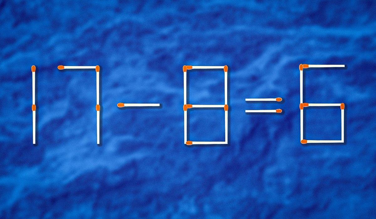 Welches Streichholz muss gezogen werden, damit die Gleichheit stimmt: ein anspruchsvolles Rätsel