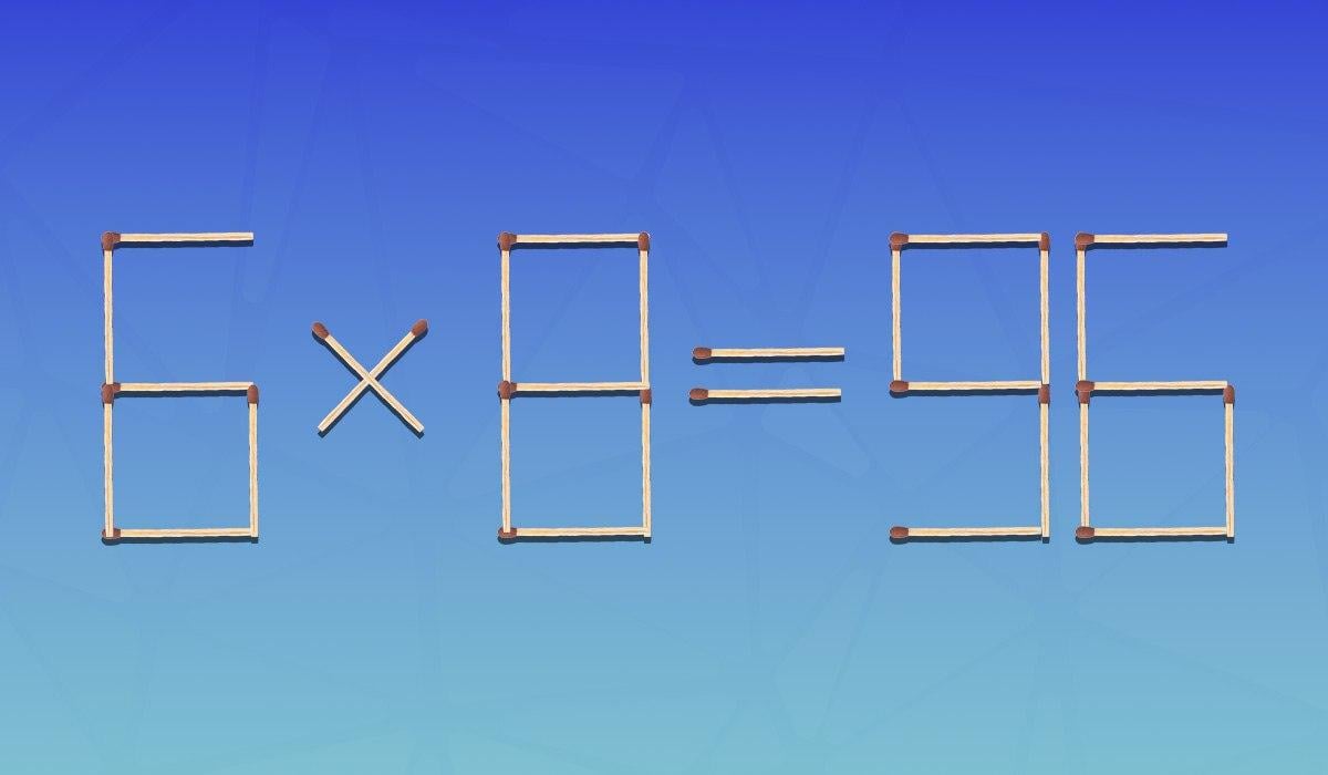 Schneller IQ-Test: Sie müssen zwei Streichhölzer entfernen, um die Gleichheit zu erreichen