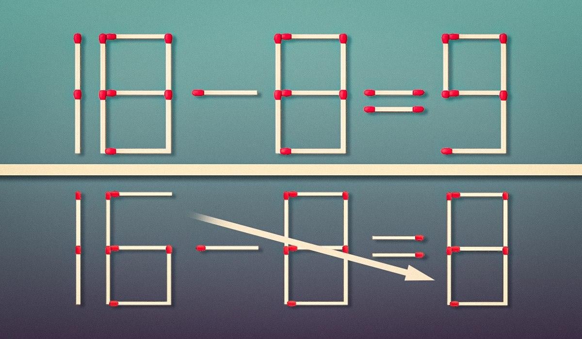 Ein Problem für echte Genies: Man muss nur ein Streichholz ziehen