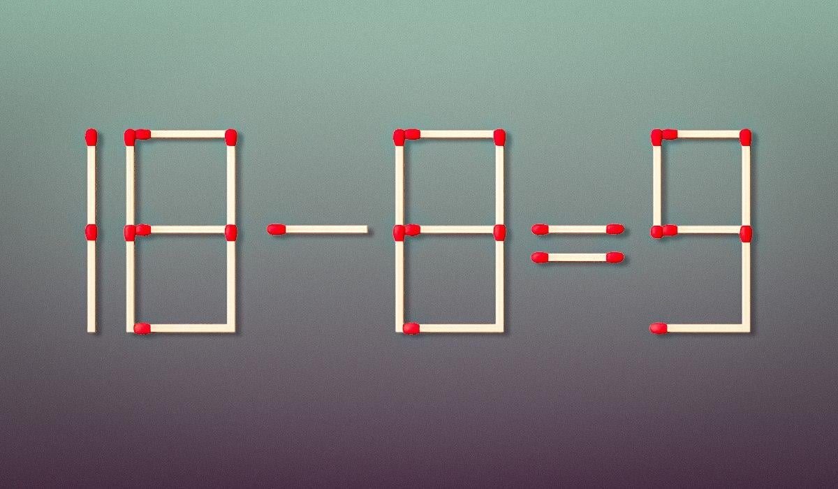 Eine Herausforderung für echte Genies: Du musst nur ein Streichholz ziehen.