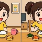 IQ-Test: Finde 3 Unterschiede im Bild des Mädchens am Tisch