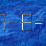 Welches Streichholz muss gezogen werden, damit die Gleichheit stimmt: ein